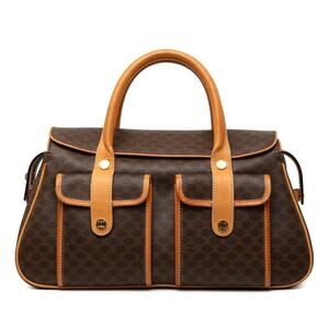 Celine Macadam Handbag Brown